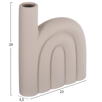 Dekor qeramike për Tavolinë Arcon 23x5.5x29Hcm (HM4639.03), gri