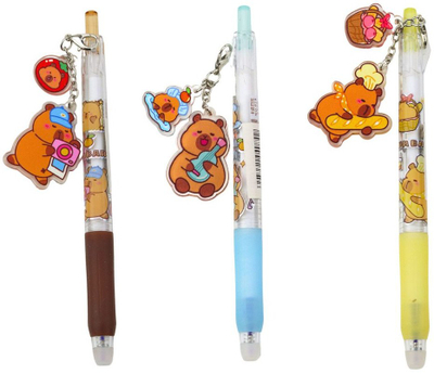 Stilolaps gel Capybara Keychain, bojë blu, 14.5cm, dizajn i përzier