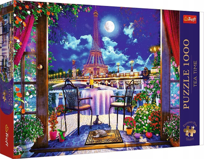 Puzzle Trefl Premium Plus Parisian Moonlight, 1000 copa, shumëngjyrësh