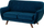 Divan BODO 2 vendsh, kadife poliestër, stil retro, blu navy