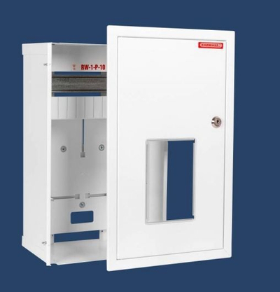 Kabinet matësi Karwasz RW-1-P-10, 1 fazë, 10 module, IP30, i bardhë