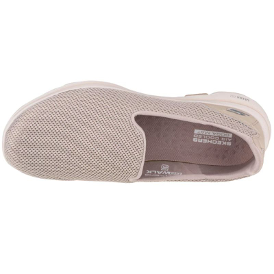 Atlete për goca Skechers, slip-on, air mesh, ngjyrë taupe
