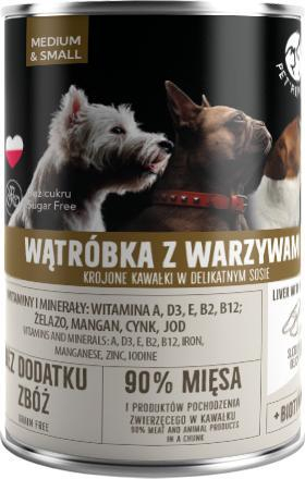 Konservë e lagësht për qen Pet Republic, me mëlçi e perime, 400 g