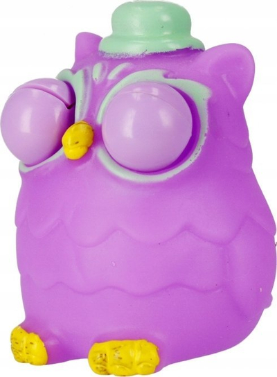 Lodër antistres MEGA CREATIVE Owl, 7 cm, formë bufke, me ngjyra nga të gjitha