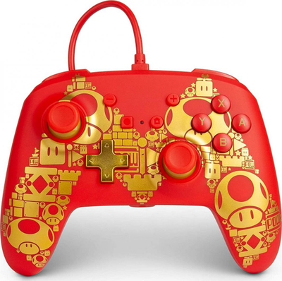 Kontroller PowerA Super Mario Golden M, me kabllo, i artë