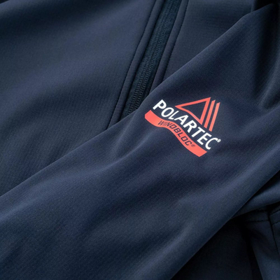 Xhaketë softshell për burra Elbrus Ifaro Polartec, me kapuç, WINDBLOC, blu e errët