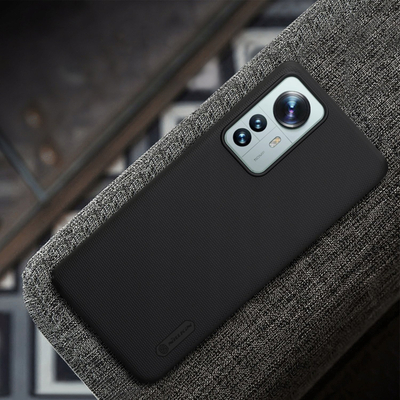 Mbështjellës telefoni Nillkin Super Frosted Shield për Xiaomi 12 Pro, mbrojtës i fortë, teksturë mat, blu Peacock