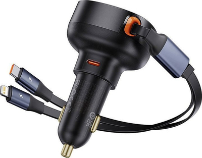 Karikues makine Baseus Enjoyment, 60W, 1x USB C me kabllo USB C dhe Lightning, i zi