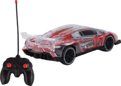 Автомобил со далечински управувач Leantoys R/C Sports Car, размер 1:16, LED светла, црвен