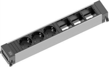 Prizë e integrume Bachmann Power Frame, 3x Type F, hyrje GST18i3, 10 cm, e zezë alumini i anodizum