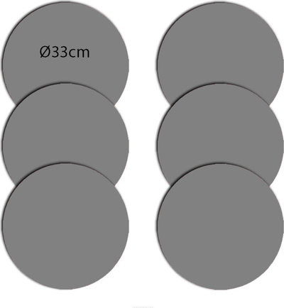 Set naperonash Bertoni Round EE115, 6 copë, 33 cm, shumëngjyrësh