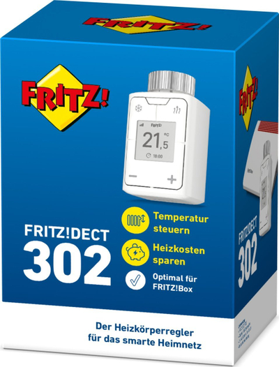Интелигентен термостат AVM FRITZ!DECT 302, безжичен, е-инк екран, бел