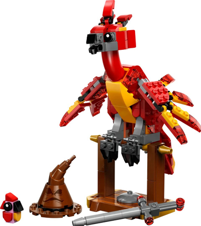 Figurë koleksionuese Harry Potter Fawkes, feniksi i Dumbledore, shumëngjyrëshe