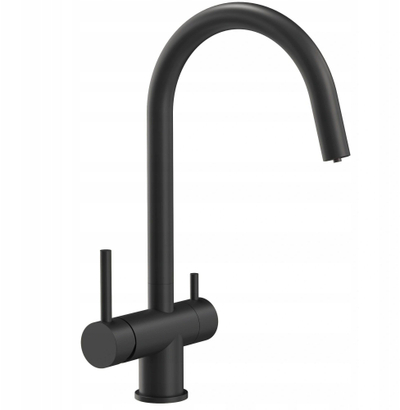 Кујнска чешма Karen Three-way Pure Carbon, 3 патишта, за обична и филтрирана вода, сребрена