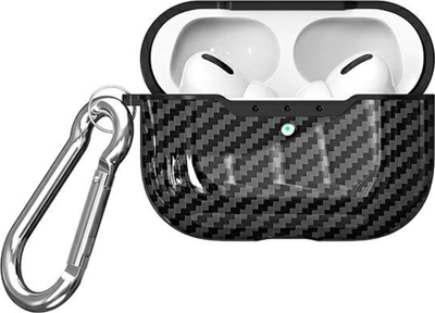 Mbulesë Beline për AirPods 3, seri Carbon Cover, e zezë