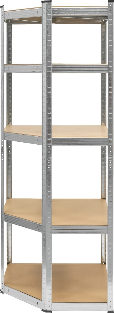 Raft metalik këndor Rebel RB-1254, me 5 rafte, 180x40x70 cm, set me 2 copë