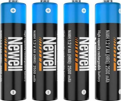 Полначливи батерии Newell AA R6, 2500mAh, NiMH, сет 4 парчиња