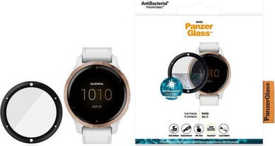 Xham mbrojtës PanzerGlass Garmin Venu 2S, xham i fortë, antibakterial, transparent