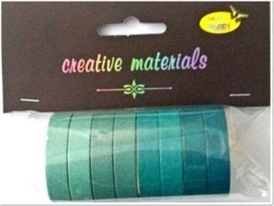 Shirita washi Galeria Hobby Paper Tapes, set me 8 copë, 10 mm, jeshile