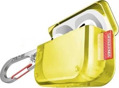Mbulesë për AirPods Pro 2 Skinarma Saido, nga Bayer TPU, me karabinë metalike, transparente
