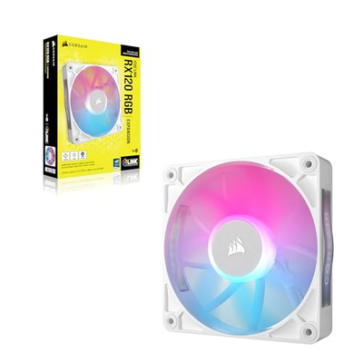 Ventilator kulle CORSAIR iCUE LINK RX120 RGB, 120mm, PWM, i bardhë