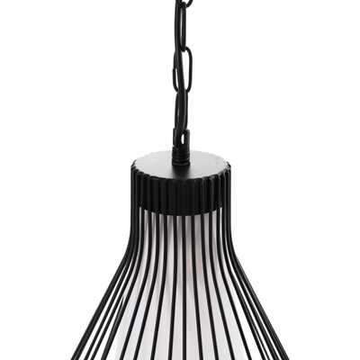 Llambë e varur tavani metalike me kapak 33x141cm (HM4074), zezë