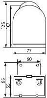 Detektor lëvizje PIR Kanlux SLICK JQ-L-W, IP44, 220-240V, i bardhë