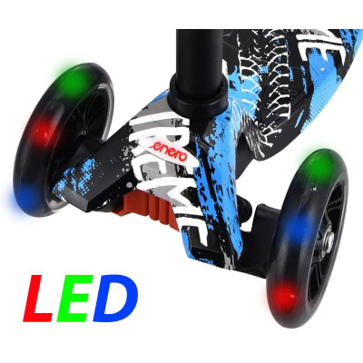 Trotinet për kalama Enero Maxi Extreme, 3 rrota, timon i rregullueshëm, blu