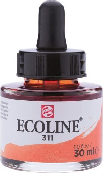 Bojë uji Talens Ecoline 311, 30 ml, Vermilion, e kuqe portokalle