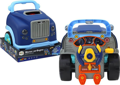 Set lodër montimi Leantoys DIY Blue Truck, kamion punëtorie, blu