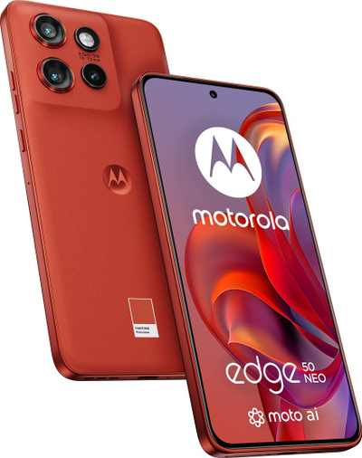Телефон Motorola Edge 50 Neo, 6.4\", 12GB RAM, 512GB, црвен