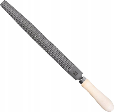 Lima gjysmë rrethore për dru Richmann C4924, 250mm, dorezë druri, gri