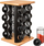Set kavanozësh për erëza Orion Spice Jar, 16 copë, me qëndrim rrotullues, i zi