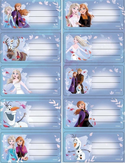 Ngjitëse etiketa Beniamin Frozen për fletore, set me ngjyra të ndryshme