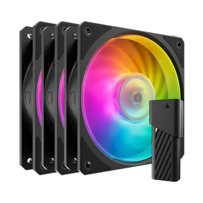 Set ventilatorësh PC Cooler Master Mobius 120P ARGB, 120mm, 3 copë, i zi
