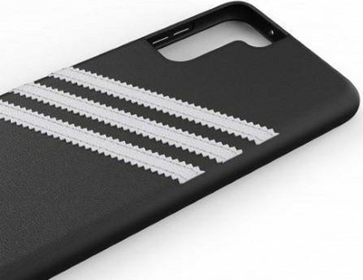 Kapak telefoni Adidas Originals për Samsung Galaxy S21+, PU, i zi me vija të bardha