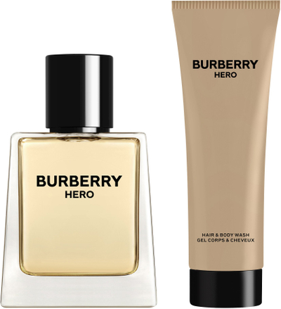 Set Burberry Hero Eau de Toilette, 50ml + xhel dushi, 75ml