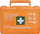Komplet ndihme e parë për makinë DONAU SAFETY, standard DIN 13164, kuti plastike portokalli