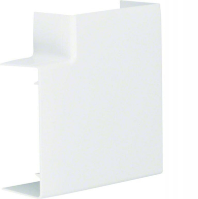 Kënd variabël i sheshtë për kanale kabllore Hager LFF4009059016, 90mm x 40mm, plastik, i bardhë