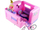 Set lodrash LEAN TOYS Van with Bicycle 3718, kamper për kukulla, me biçikletë, rozë vjollcë