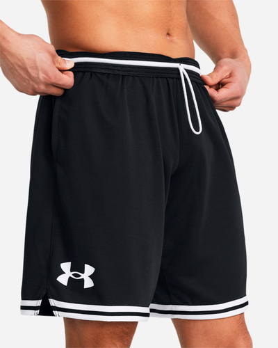 Shorts basketbolli Under Armour Zone 10", për meshkuj, poliester, zi bardhë