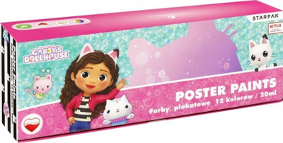 Ngjyra pllakate Starpak Gabby’s Dollhouse, set 12 ngjyra, 20ml