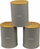 Set enësh kuzhine Brunbeste BB-1632, 3 copa, çelik inox, gri cappuccino