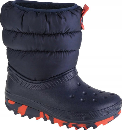 Çizme dimri për kalamaj Crocs Classic Neo Puff Boot Jr 207684-410, slip-on, navy