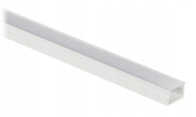 Profil alumini me difuzer për shirit LED PR‑LED SW2 2m, montim sipërfaqe, i bardhë