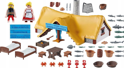 Set lodrash Playmobil 71266 Asterix, kasolle e Unhygienix, 73 pjesë, shumëngjyrëshe