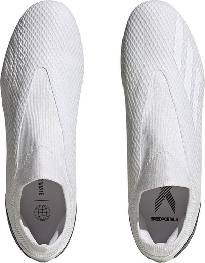 Këpucë futbolli Adidas X Speedportal.3 FG, për burra, pa lidhëse, të bardha