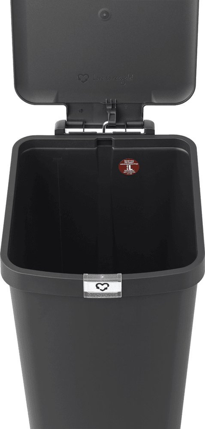 Канта за рециклирање StepUp, 40L, педала, пластика, темно сива