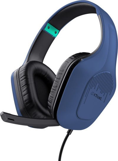 Kufje gaming Trust GXT 415 Zirox, me kabllo, 3.5mm, blu