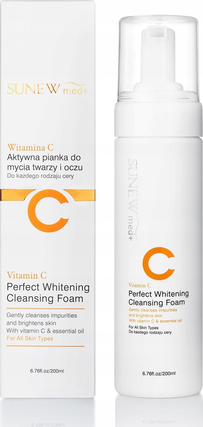 Shkumë pastruese fytyre SUNEW MED Whitening Cleansing Foam, me vitaminë C, 200ml